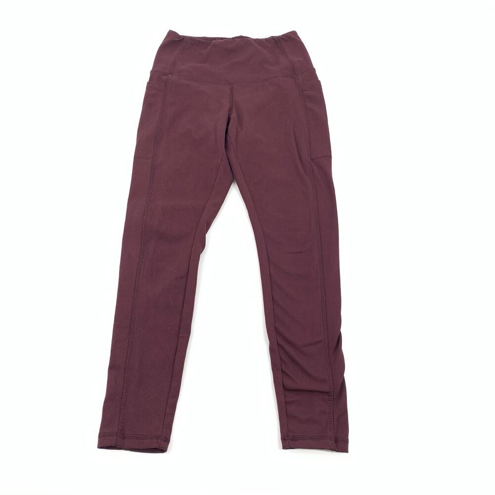 Danskin High Rise Athleisure Leggings Size Small Womens Burgundy Red Athletic S